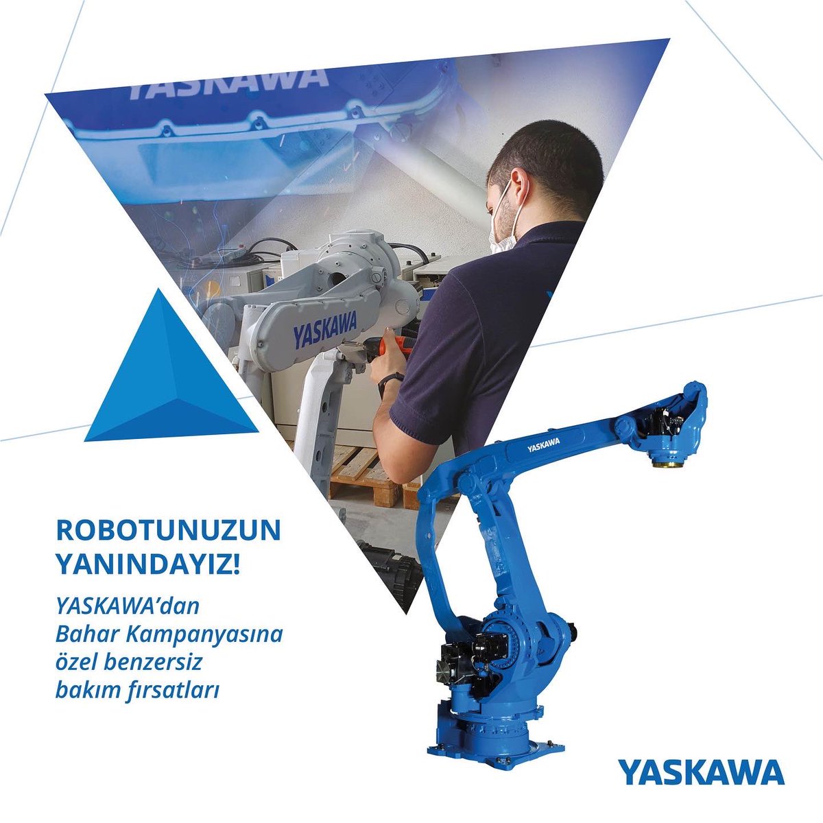 YaskawaTurkey's tweet image. Bahar kampanyasına özel robot bakım fırsatlarını kaçırmayın!

✉️ robotik.servis@yaskawa.eu.com
📞 0530 343 87 76

#yaskawa #yaskawaturkey #robot #motoman #robotbakım #endüstriyelrobot