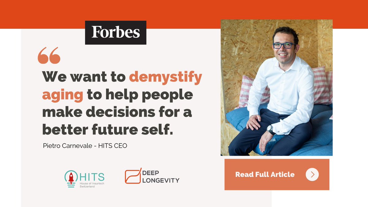 We are on <a href="/Forbes/">Forbes</a> ! 📰👀

Our CEO, Pietro Carnevale, was interviewed by Alex Zhavoronkov for Forbes magazine to talk about AI, Longevity, Innovation, and Insurtech!

Read the whole article here: forbes.com/sites/alexzhav…

<a href="/Deep_Longevity/">DeepLongevity</a> <a href="/GENERALI/">Generali Group</a>