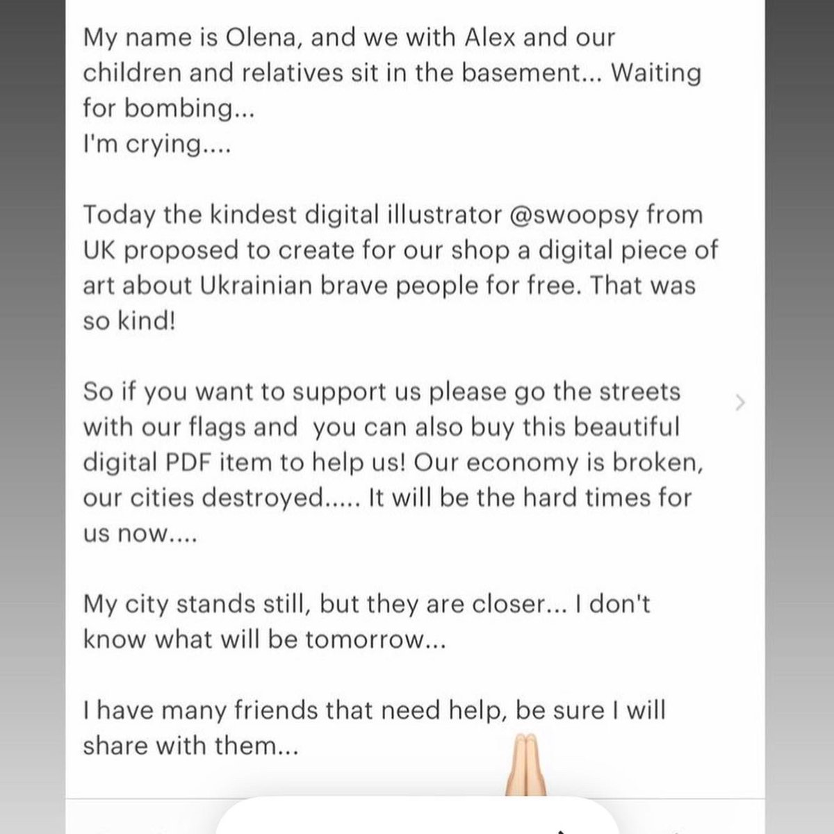 swoopsy_love's tweet image. I wanted to help, the only way I knew how, by creating a piece of art for a fellow #SmallBiz in #Ukriane to sell in her #etsy 
Every night her family with small children and 16 other people are sat in a basement hoping the bombs won’t hit.
💗

etsy.com/shop/Woodlexx