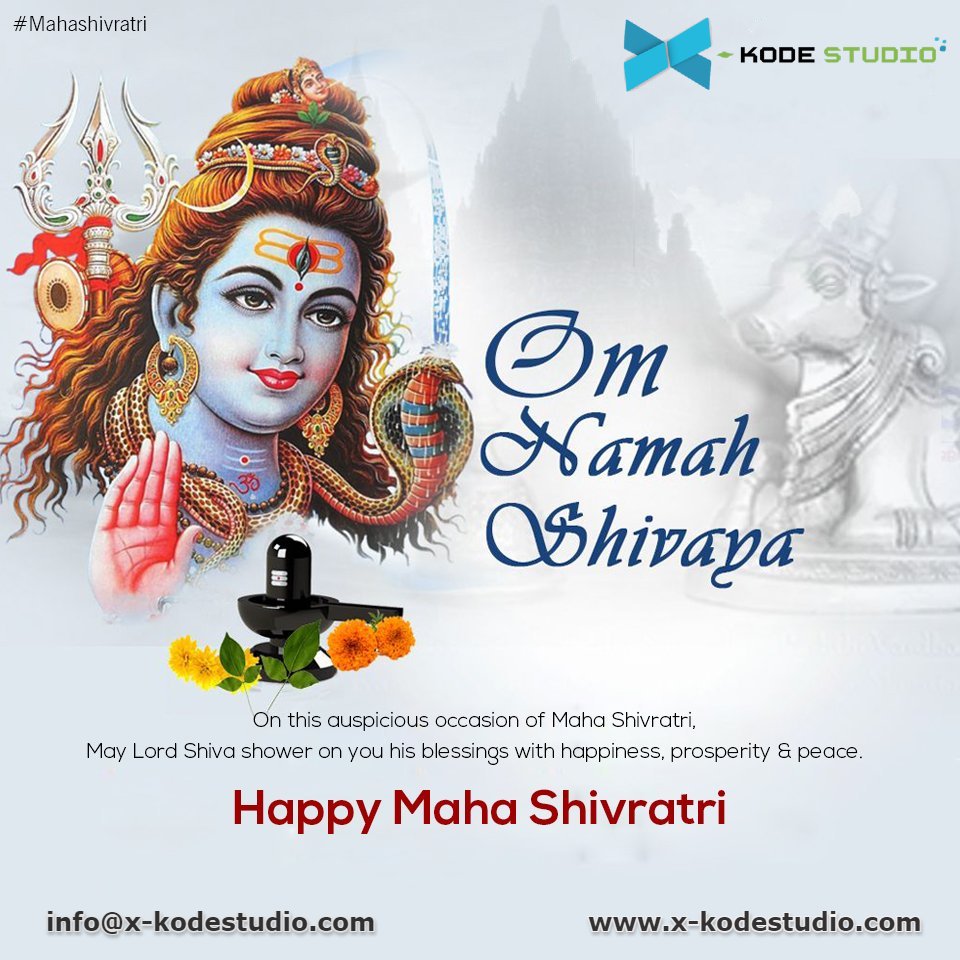 XKodeStudioLLP2's tweet image. This Maha Shivratri, may deity Shiva and Parvati destroy all your sorrows and eliminate all the troubles to help you lead a happy and healthy life. 

#Mahashivratri2022    #xkodestudiollp