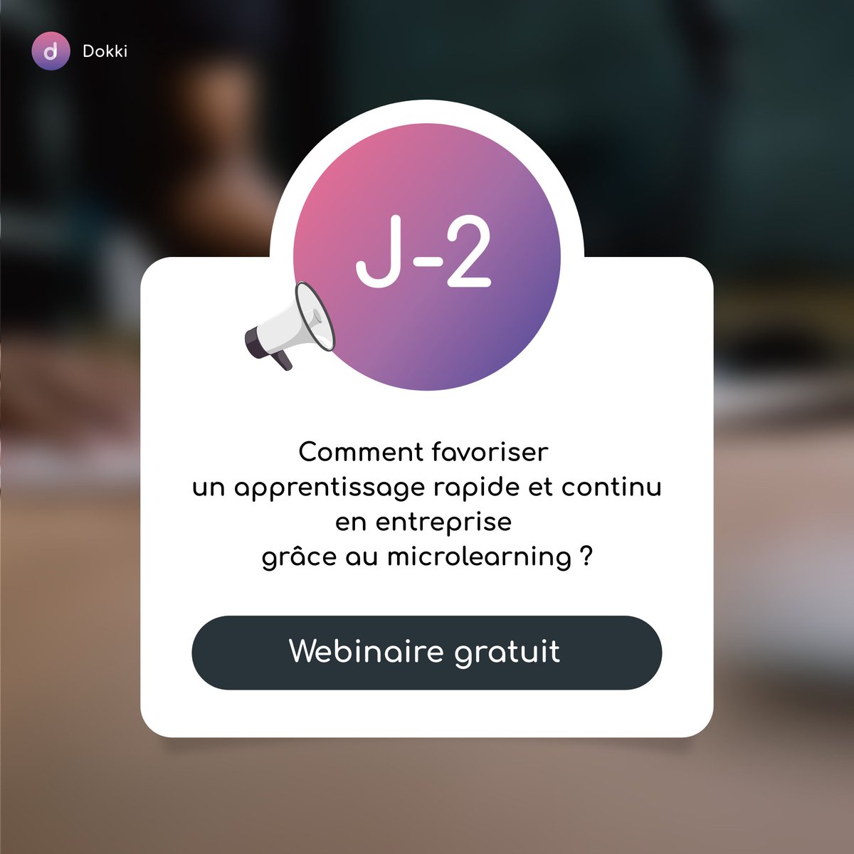 dokkiapp's tweet photo. ⚠️ J-2 avant notre #webinaire pour tout comprendre sur le microlearning et ses avantages pour l'entreprise !

Il est encore temps de vous inscrire par ici 👉 https://t.co/KhhS63SyT6

#webinar #Microlearning #Mobilelearning #Cloudlearning #formation #Dokki #DokkiApp https://t.co/HnwKysRdNS