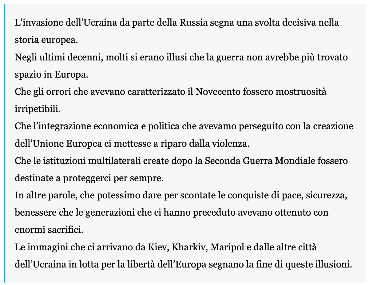 ilpost's tweet photo. L'inizio del discorso di Draghi al Senato, notevole: https://t.co/5ph6kvu2u0 https://t.co/yH9LDREnYu