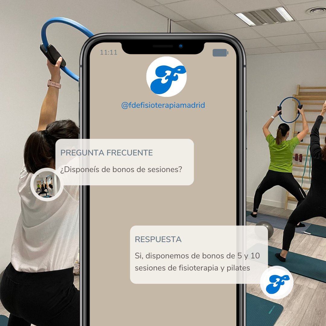 En F de fisioterapia disponemos de bonos de 5 y 10 sesiones de pilates y fisioterapia adaptados a tus necesidades.

¡Queremos ayudarte! 👐🏽