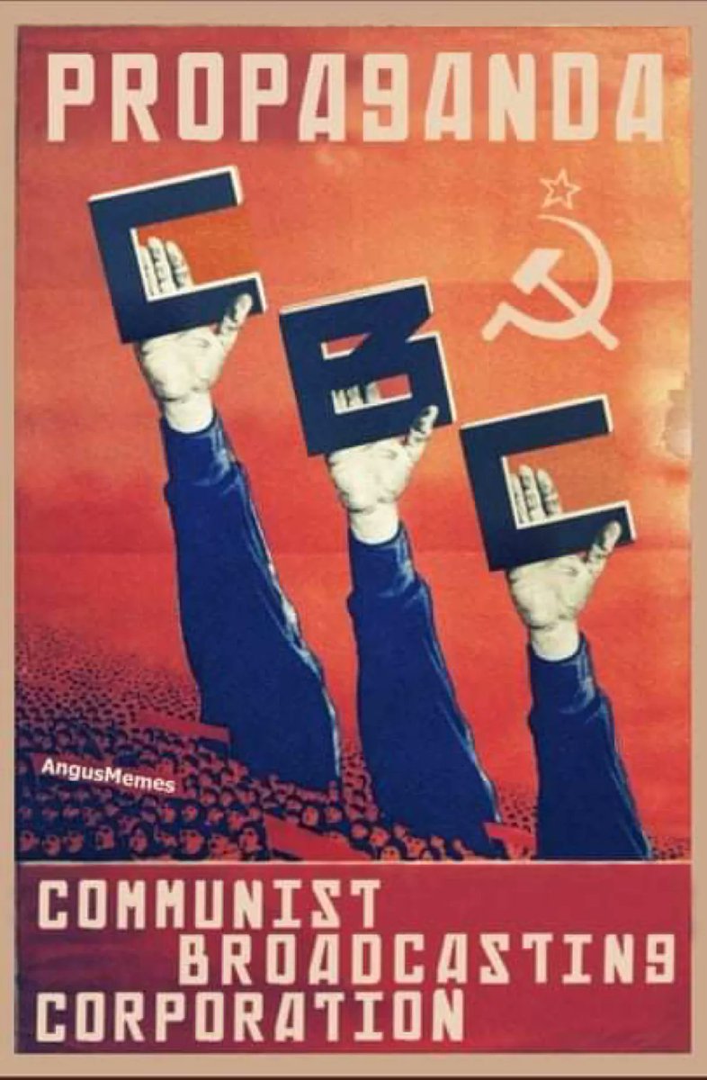 stevet_140's tweet photo. We have to defund the Communist Broadcasting Corporation. #BlockCBC https://t.co/qXO7RTGJXm