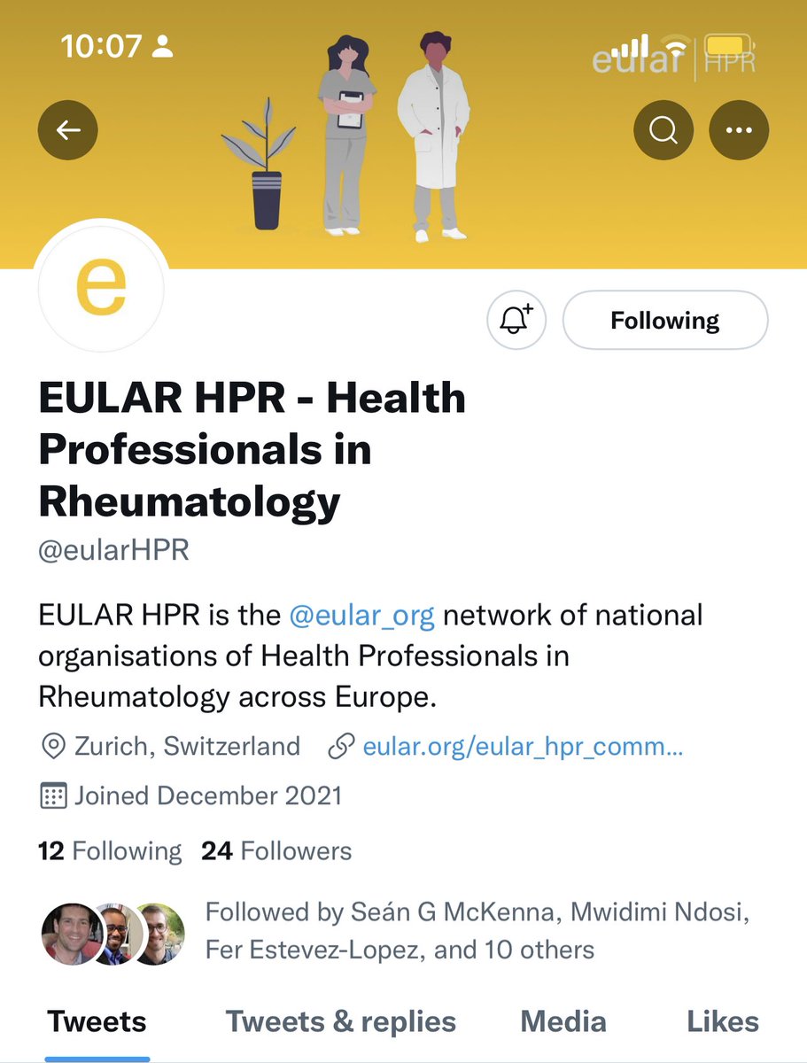 Nice to see we now have a @eularHPR twitter account @FerreiraRJO @ndosie @MoeRikke @K_Betteridge ❤️ 

So let the tweets roll and expand the #rheumatology #healthprofessional community 🙇🏻‍♀️🙇across social media!