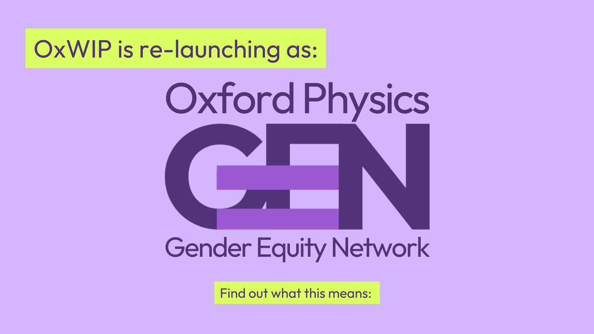 Oxford Physics Gender Equity Network tweet media