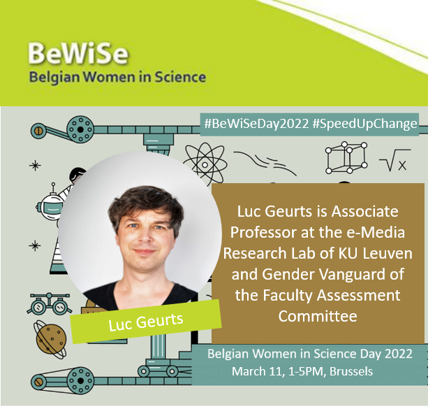 avdjeugd's tweet photo. Time to meet our #BeWiSeDay2022 speakers 👋

Meet Prof Luc Geurts, Associated Professor at the e-Media Research Lab @KU_Leuven &amp; Gender Vanguard of the Faculty Assessment Committee 💻

Register here: https://t.co/XxTRV9xv7J 

#BelgianWomenInScience #WomenInScience #SpeedUpChange https://t.co/UYevB4cEZL