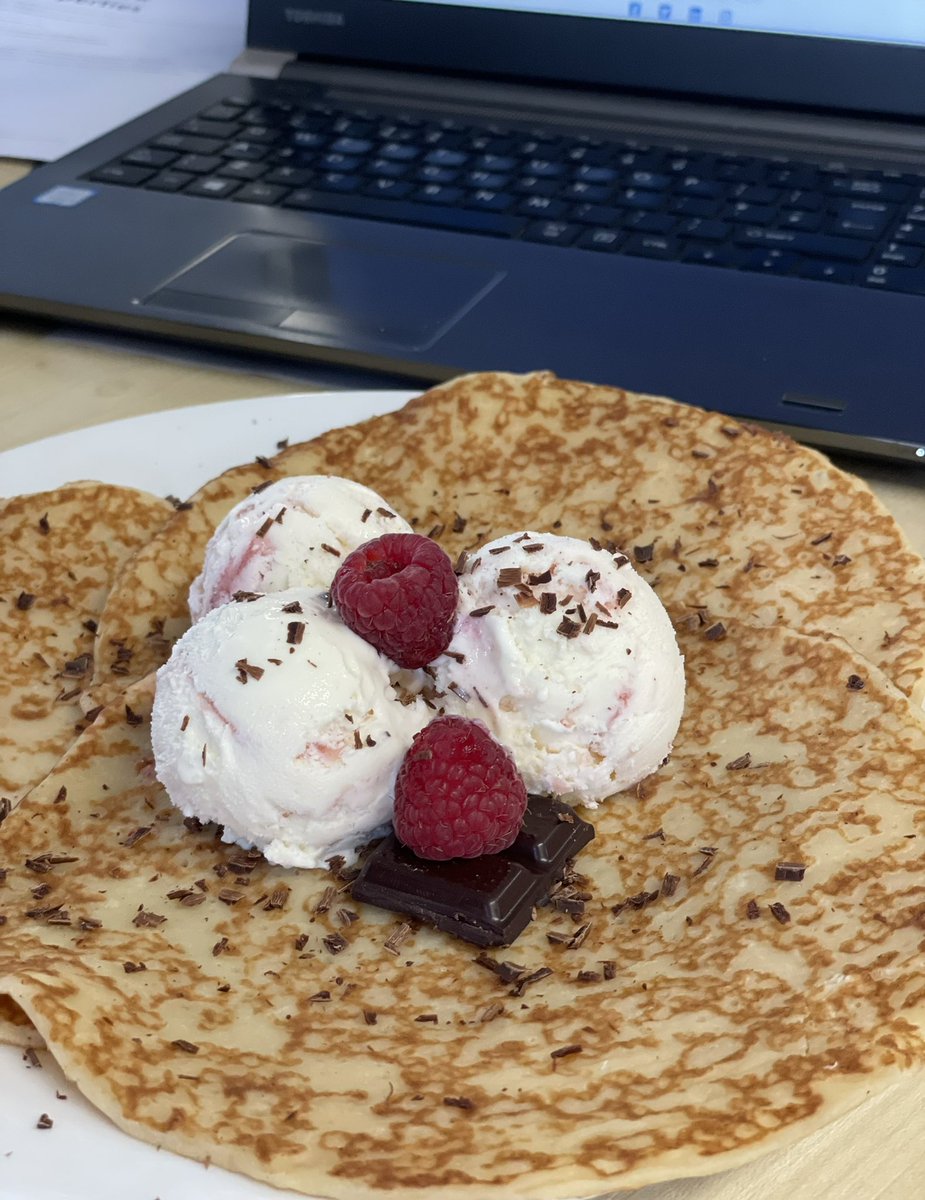 Pancakes in the office. #PancakeDay