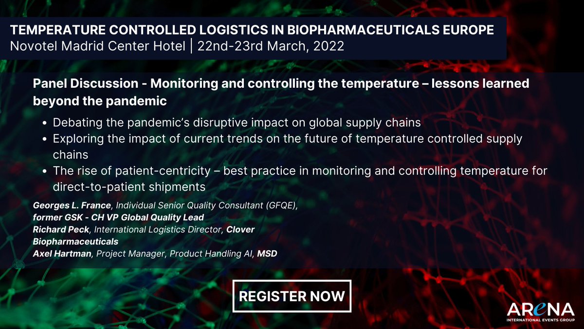 Attend this event that will include debates about the pandemic's disruptive impact on global supply chains as well as exploring current trends on the future of temperature control supply chains.
Register here: bit.ly/339jvAU 
Use Code: MPMK 
#temperaturecontrol