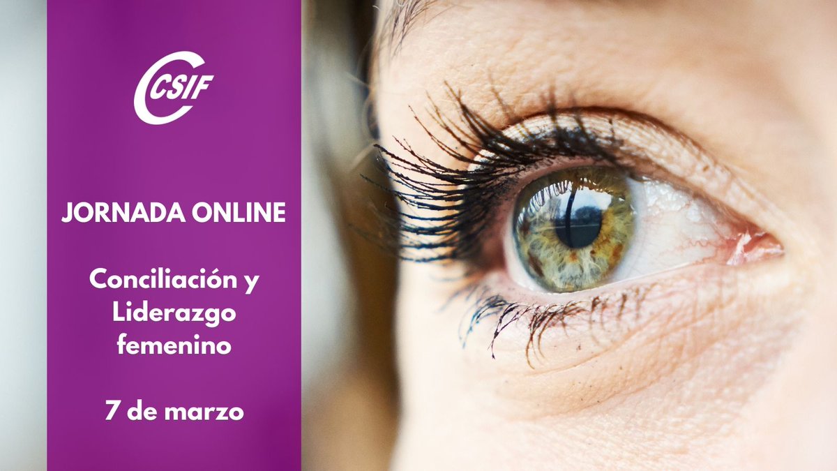 𝐂𝐨𝐧𝐜𝐢𝐥𝐢𝐚𝐜𝐢𝐨́𝐧 𝐲 𝐥𝐢𝐝𝐞𝐫𝐚𝐳𝐠𝐨 𝐟𝐞𝐦𝐞𝐧𝐢𝐧𝐨, 𝐩𝐫𝐢𝐧𝐜𝐢𝐩𝐚𝐥𝐞𝐬 𝐫𝐞𝐭𝐨𝐬 𝐲 𝐜𝐨𝐦𝐨 𝐬𝐮𝐩𝐞𝐫𝐚𝐫𝐥𝐨𝐬 💜

📢Te invitamos a inscribirte en nuestra jornada online:
¡¡¡Participa!!!

#TrabajandoPorLaIgualdad

csif.es/contenido/naci…