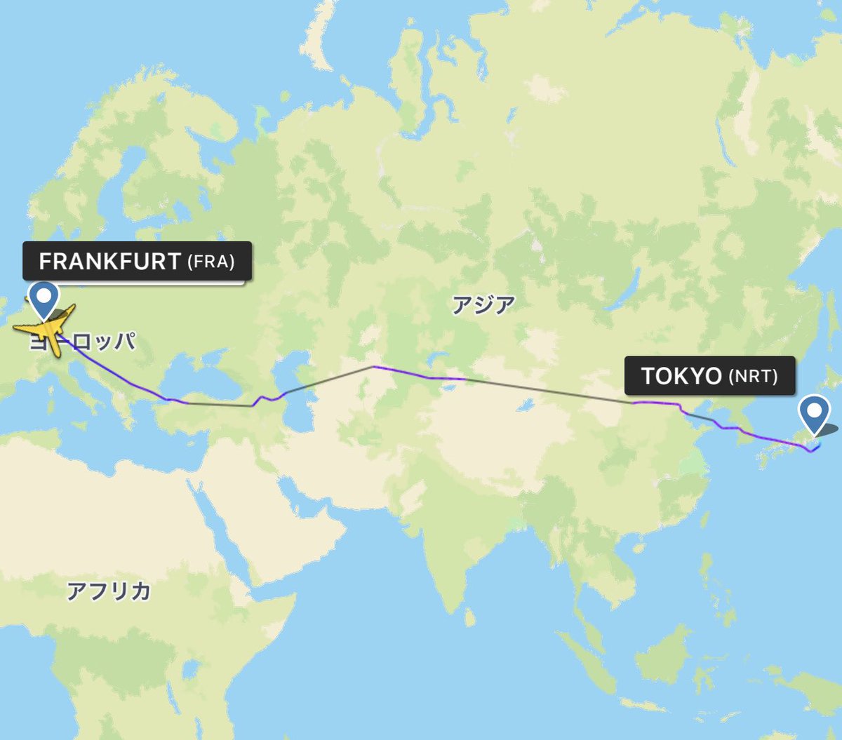航空情報 Airplaneinformation フランクフルト発 東京 成田行き アエロロジック 3s1594便 南回り航路にて到着 T Co Lf9xfpsnxi Twitter