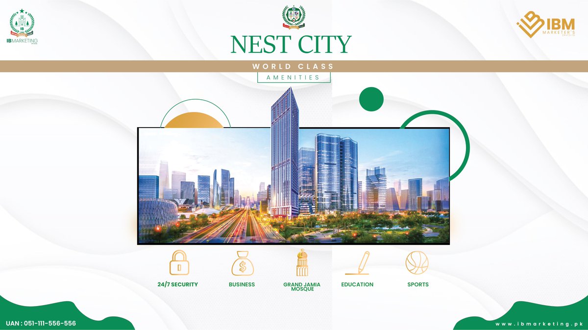 IBMarketing6's tweet photo. World class Amenities !!!
#NestCity #IBMarketing #RealEstate #ibmarketingofficial #realestatepakistan #marketing #business #islamabad #ibmmarketers #ibmmarketersofficial #ibm #ibmrealestate #ibmnest #ibmmarketer #ibmofficial
#realestate #luxury #interiordesign #homedecor #busines https://t.co/QAEoTPr6og