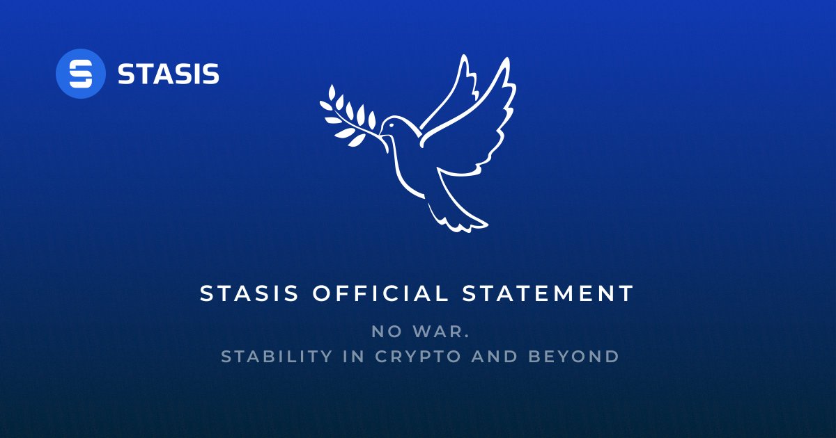 stasisnet's tweet photo. Dear clients and community!

🕊️We would like to express our support to the people affected by the military conflict:

https://t.co/H4vFkZtgVa

You can help Ukrainian government by donations in ERC-20 tokens: 
0x165CD37b4C644C2921454429E7F9358d18A45e14.

#StopWar #NoToWar #Peace https://t.co/ee3OhS8IAc