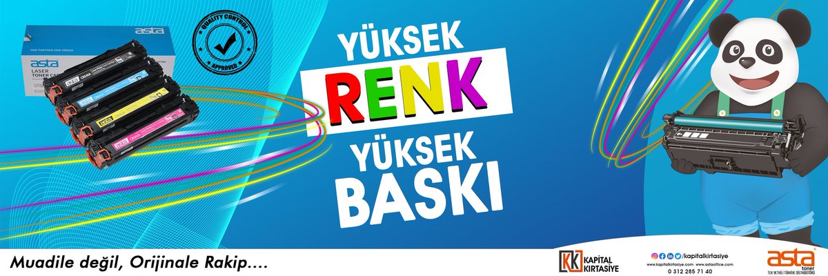ASTA Toner, yüksek renk kalitesi ile sizlere daha canlı renkler sunarak orijinal baskı standardına erişmenizi sağlar.

#astatoner #astatürkiye #toner #muadil #dmo #kapitalkırtasiye