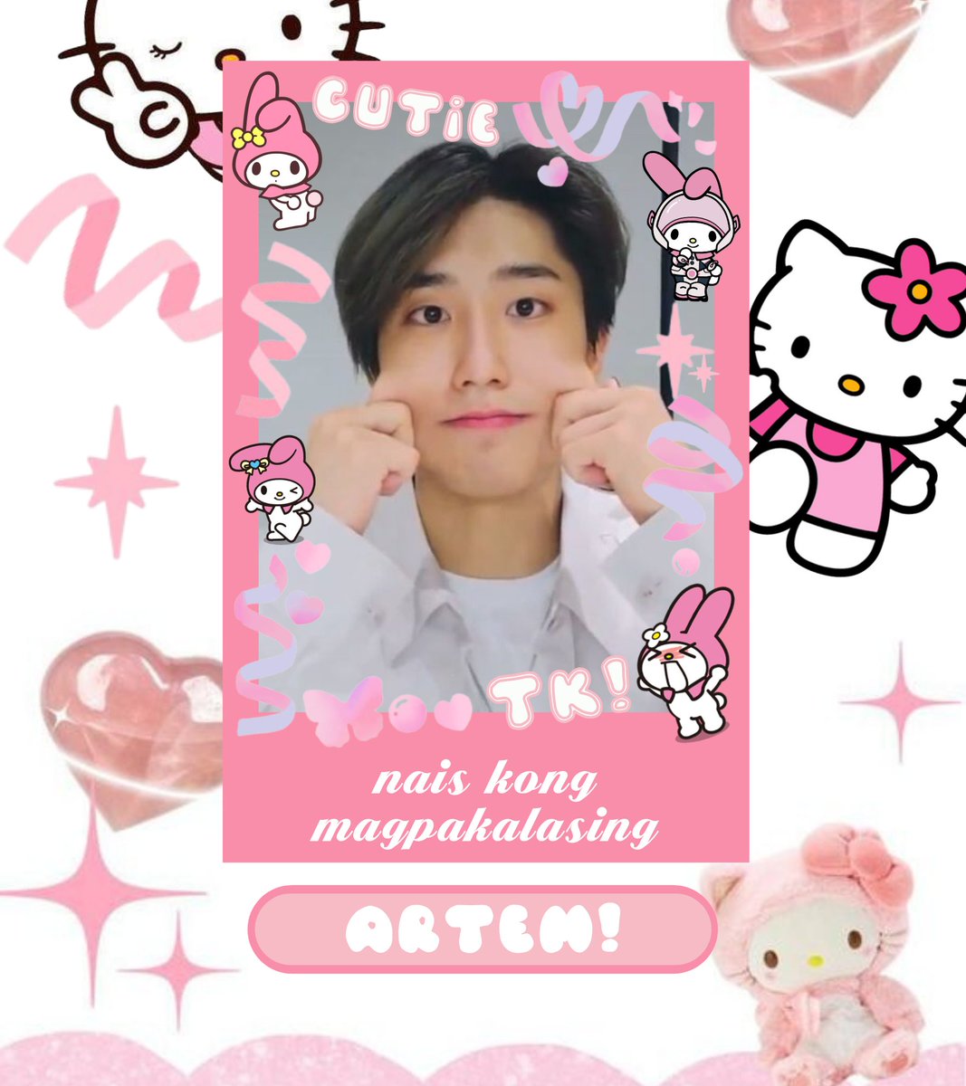 ⠀⠀⠀

͏͏͏͏͏͏        hello, i am artem - chan 
        of Toukiio Bistro!

        serving your taste buds 
        the taste of heaven. 
        but wait, there’s more. 
        TK is welcoming you with 
        our new theme — sanrio!   

        #LibrengTiKoy
͏͏͏͏͏͏
⠀⠀