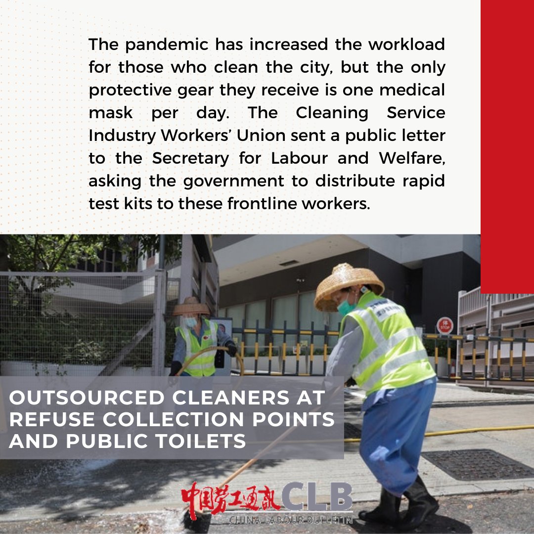 chinalabour's tweet photo. #WeeklyCLBHighlight: Hong Kong workers in the battle against Omicron

Hong Kong reported 32,597 new Covid-19 cases and 117 deaths in the past 24 hours. In this surge, little has been done to ensure workers’ safety, especially those who have been at the forefront of the battle. https://t.co/HAzr2wIsQj
