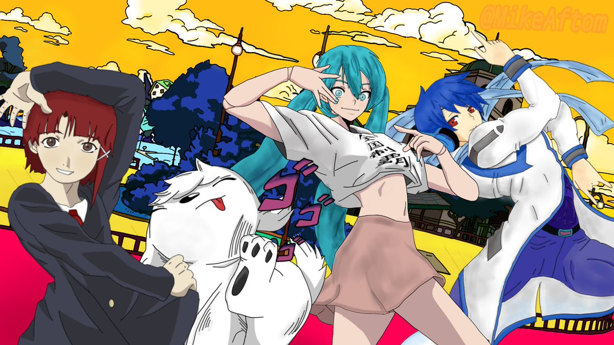 MikeAftomPlays (@mikeaftomp19) on Twitter photo Un dibujo especial para Los más guapos del valle inquietante. con Miku Doll posando como un Jojo,
Miku Creepy Doll (Yukako Yamagishi) 
Lain Iwakura (Koichi Hirose) 
Mike Aftom (Killer Queen) 
Beloni (Iggy)
Fondo (Jojo's DIU Opening 3)
Dueño y creador : <a href="/narupajin/">ナルパジン</a>
#MikuCreepyDoll Un dibujo especial para Los más guapos del valle inquietante. con Miku Doll posando como un Jojo,
Miku Creepy Doll (Yukako Yamagishi) 
Lain Iwakura (Koichi Hirose) 
Mike Aftom (Killer Queen) 
Beloni (Iggy)
Fondo (Jojo's DIU Opening 3)
Dueño y creador : <a href="/narupajin/">ナルパジン</a>
#MikuCreepyDoll