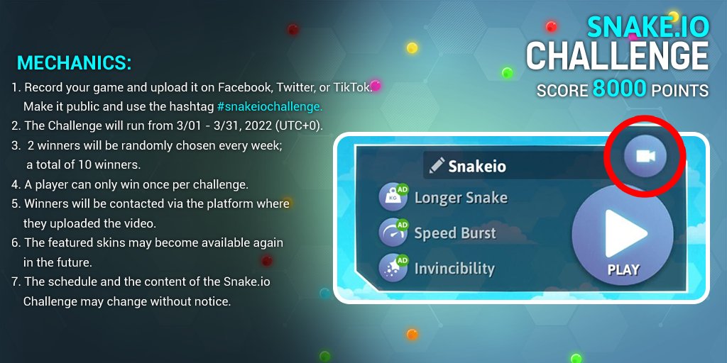 Snake.io on X: Are you ready for the April #snakeiochallenge? Go