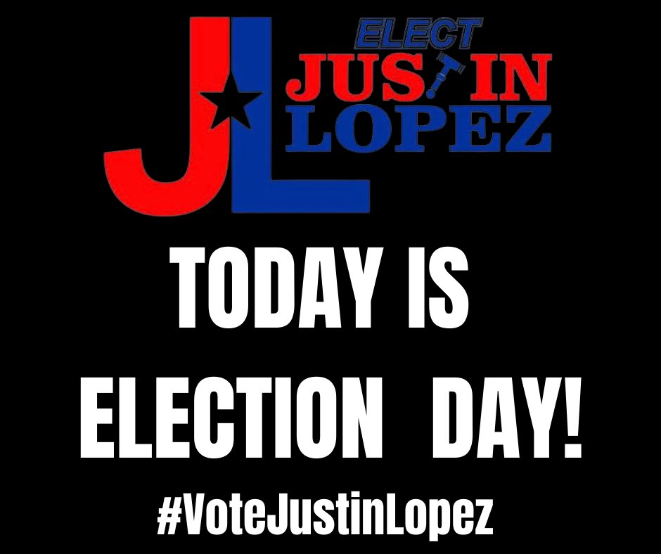 VoteJustinLopez's tweet photo. Gooood morning neighbors. Today is Election Day! Please get out and VOTE. Polls are open from 7am - 7pm. Polling locations are listed here: https://t.co/HPTNdtWi7D. I would appreacite your vote and support!
#VoteJustinLopez https://t.co/CI3X67mqut