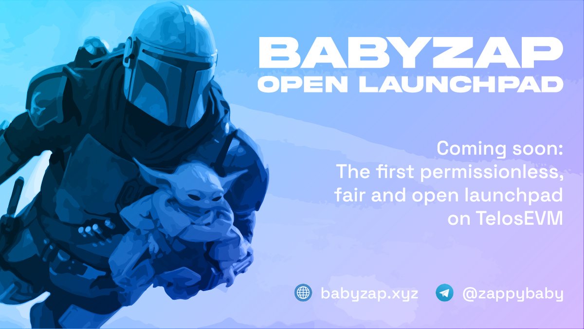 zappy_baby's tweet photo. #BABYZAP - we're happy to announce the next stage for BabyZap &amp; The Telos ecosystem - The BabyZap Open Launchpad, allowing anyone to create an IDO/Presale &amp; raise funds! 👀🔥 @HelloTelos @ZappyFi #TelosEVM #Telos https://t.co/EdRvvcMvvk https://t.co/HCmvF274me https://t.co/xwxfK8CEd6