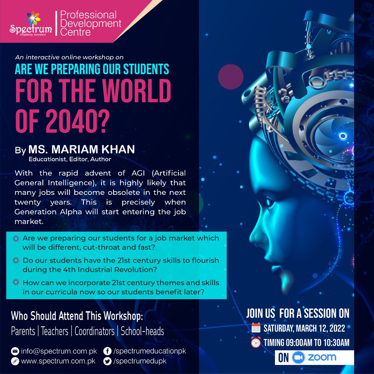 spectrumedupk's tweet photo. Are we preparing our students "FOR THE WORLD OF 2040?"
#ai #artificialintelligence #artificialintelligencetechnology #aibooks #MachineLearning #DataScience https://t.co/Eil19be5jg