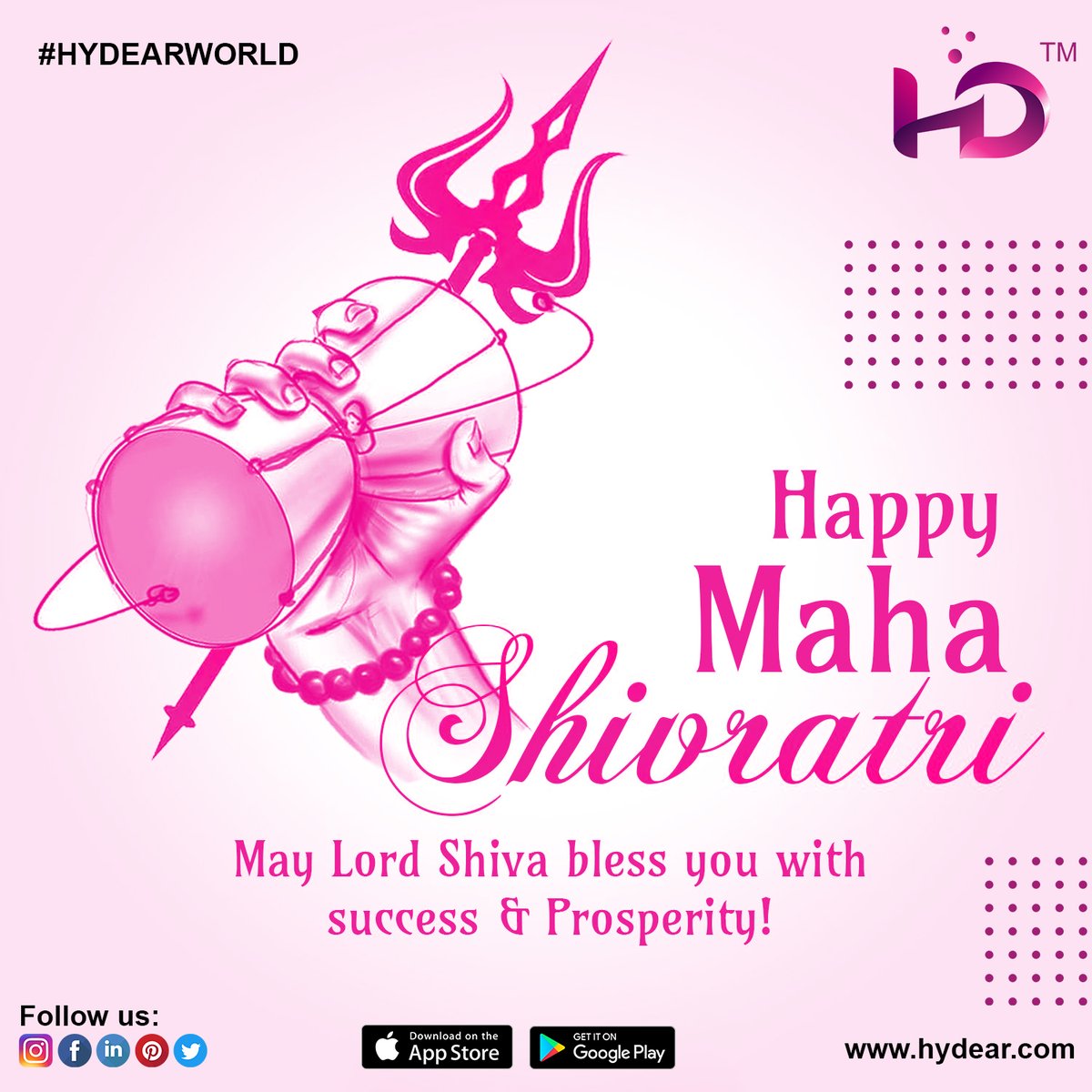 hydear_official's tweet photo. Warm greetings on the occasion of Shivratri to you &amp; your family. May you are blessed with everlasting happiness and success in life with the blessings of Lord Shiva.
#HappyShivratri #Mahashivratri #Hydear https://t.co/eT6TzhxDa9