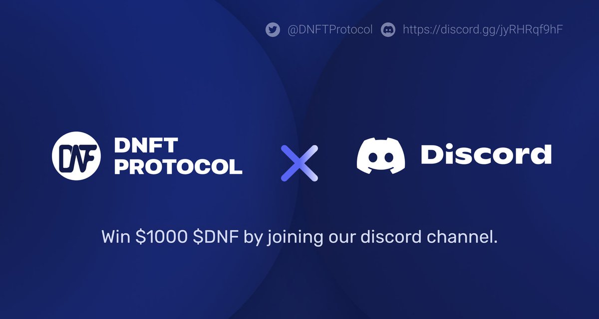 DNFTProtocol's tweet image. 📣JOIN OUR DISCORD📣

🌿$1000 $DNF for sharing by joining our discord channel 

Link👇🏻
discord.gg/jyRHRqf9hF

#NFTCommunity #Giveaway #DNFT