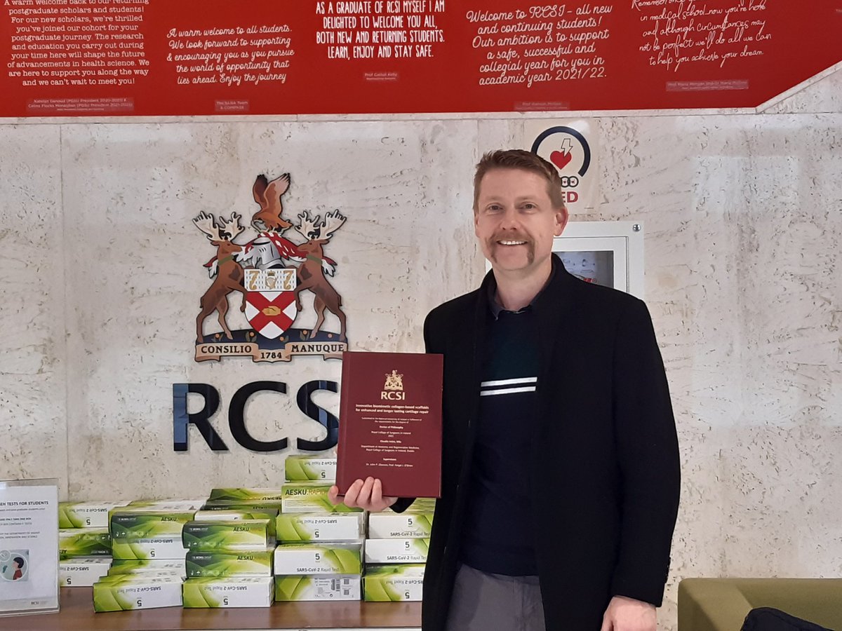 2 BIG milestones today...back in <a href="/TissueEngDublin/">RCSI TERG</a> &amp; <a href="/RCSI_Irl/">RCSI</a> officially working on the next technology for tympanic membrane repair with <a href="/fjobrien/">Prof. Fergal O'Brien</a>, <a href="/eamonjsheehy/">Eamon Sheehy</a> @ <a href="/cian_o_leary/">Cian O'Leary</a>...and FINALLY got my paper copy of <a href="/claudio_intini/">Claudio Intini</a> PhD thesis