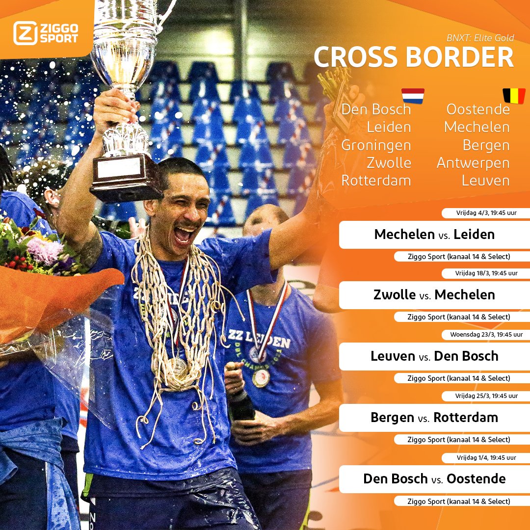 Het 𝐛𝐞𝐬𝐭𝐞 𝐛𝐚𝐬𝐤𝐞𝐭𝐛𝐚𝐥 van Nederland &amp; België! 🇳🇱🇧🇪 Dit weekend begint de @BNXTLeague ⚡️
De cross-borderfase van de gloednieuwe competitie zie je live op Ziggo Sport 🍿

Wie pakt het allereerste 𝐁𝐍𝐗𝐓 𝐤𝐚𝐦𝐩𝐢𝐨𝐞𝐧𝐬𝐜𝐡𝐚𝐩? 🏆

#ZiggoSport #BNXT #BNXTLeague