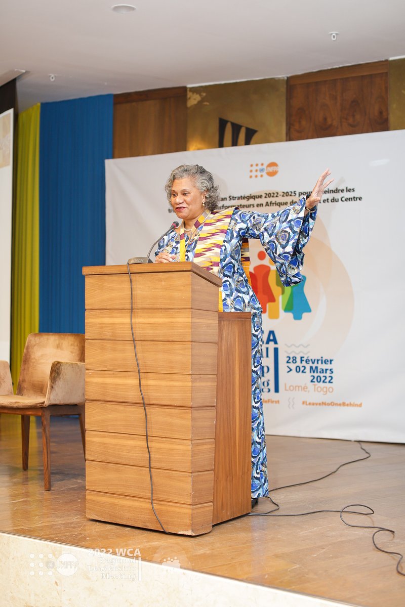 « Accrochez-vous à vos mandats, apportez votre touche dans la lutte pour la réalisation de nos objectifs, sans oublier l’inclusion totale, accrochez-vous aux valeurs des Nations Unies, au mandat de <a href="/UNFPA/">UNFPA</a> et au nouveau plan stratégique » <a href="/Atayeshe/">UNFPA Executive Director</a> #Day1 #WCARLM2022 #Lomé 🇹🇬