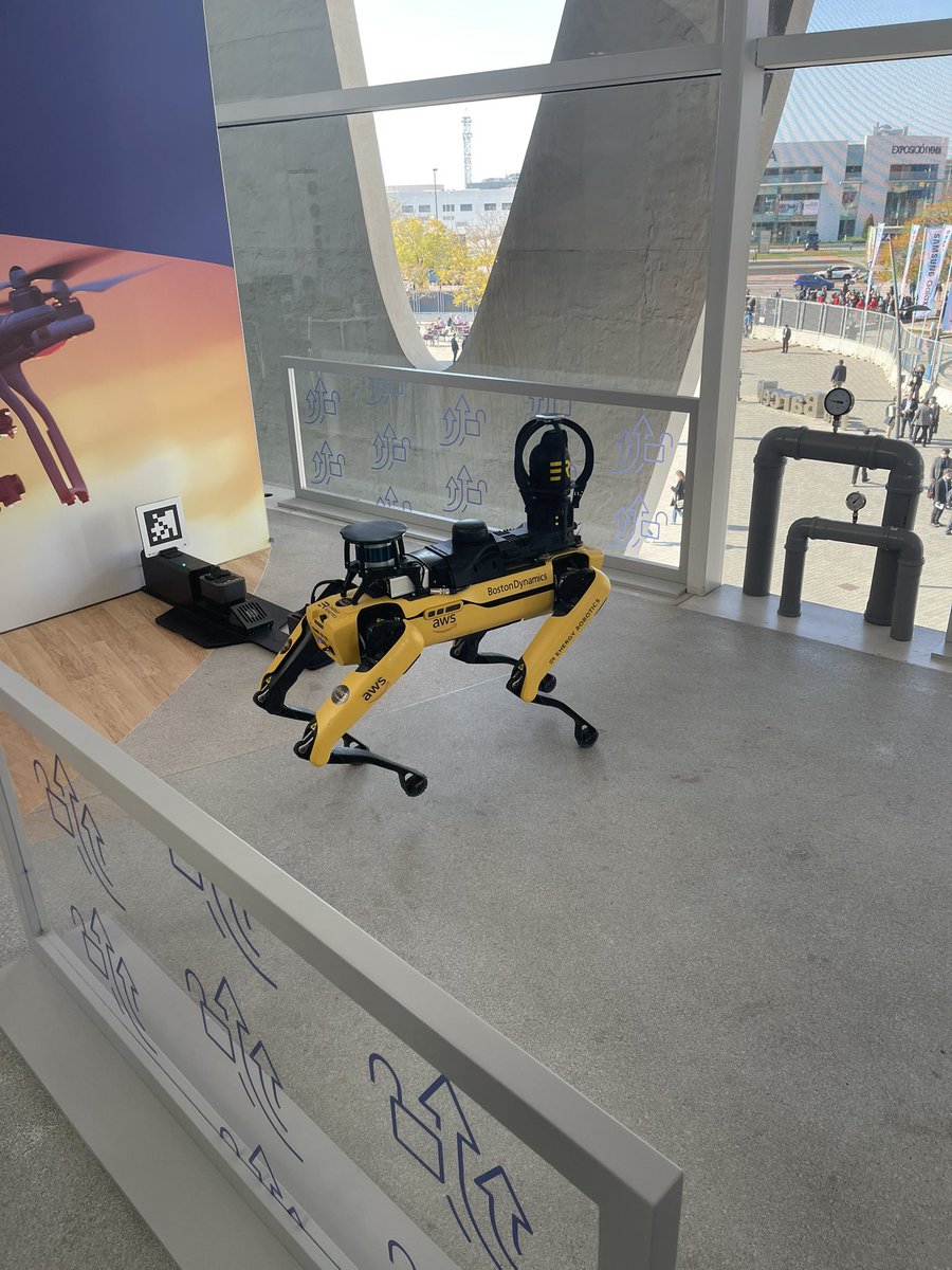 andrewagner's tweet photo. #MWC22 Barcelona is in full swing - Unleash connectivity and connect the unconnected with @AWS https://t.co/HdZzA0AaJA