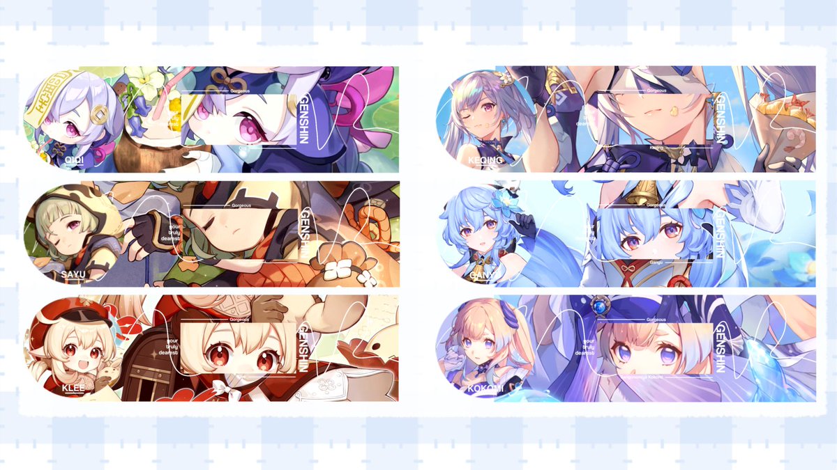 ipzumi's tweet photo. #GENSHIN layouts part 2
RT/LIKE IF SAVING/USING
— a thread for #genshintwt https://t.co/FqN92nKeOD