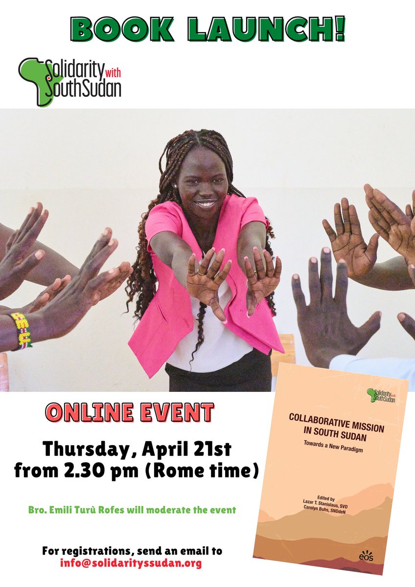 #SolidarityBook 📖

📢Grazie a <a href="/UnioneUsg/">USG Unione Superiori Generali</a> per la promozione della ns ultima publicazione

usgroma.org/l/collaborativ…

📪Per registrazioni, mandare una email a  info@solidarityssudan.org

#SouthSudanWeCare 🇸🇸❤️