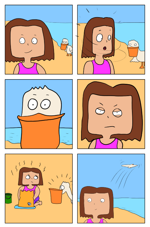 MarkDeere's tweet photo. Day 17 working on my #beachcomic for #the100dayproject. Finished the last panel on this page I've been inking and flatting, today. I think tomorrow I'm going to start on the turn-arounds. Lil's faces are pretty consistently inconsistent on this page ;) https://t.co/0AXn3x6KQv