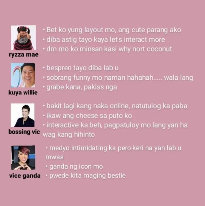 interaction call mga lodibabes, drop anything .