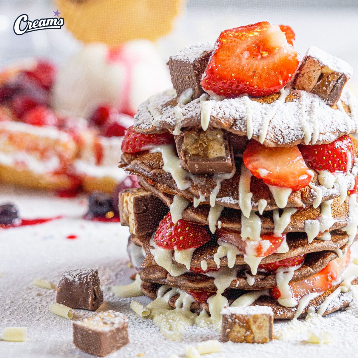 HiExCrawley's tweet photo. The best place to visit on #PancakeDay is by FAR Creams Crawley 🥞 https://t.co/7G644j1b9s