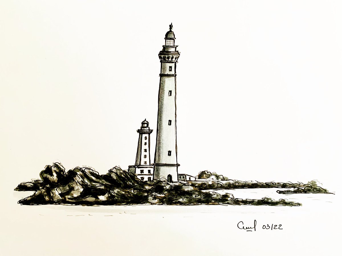 #phare #lighthouse #ilevierge #kastellach #finistere #pharedelilevierge #dessin #drawing #inkdrawing