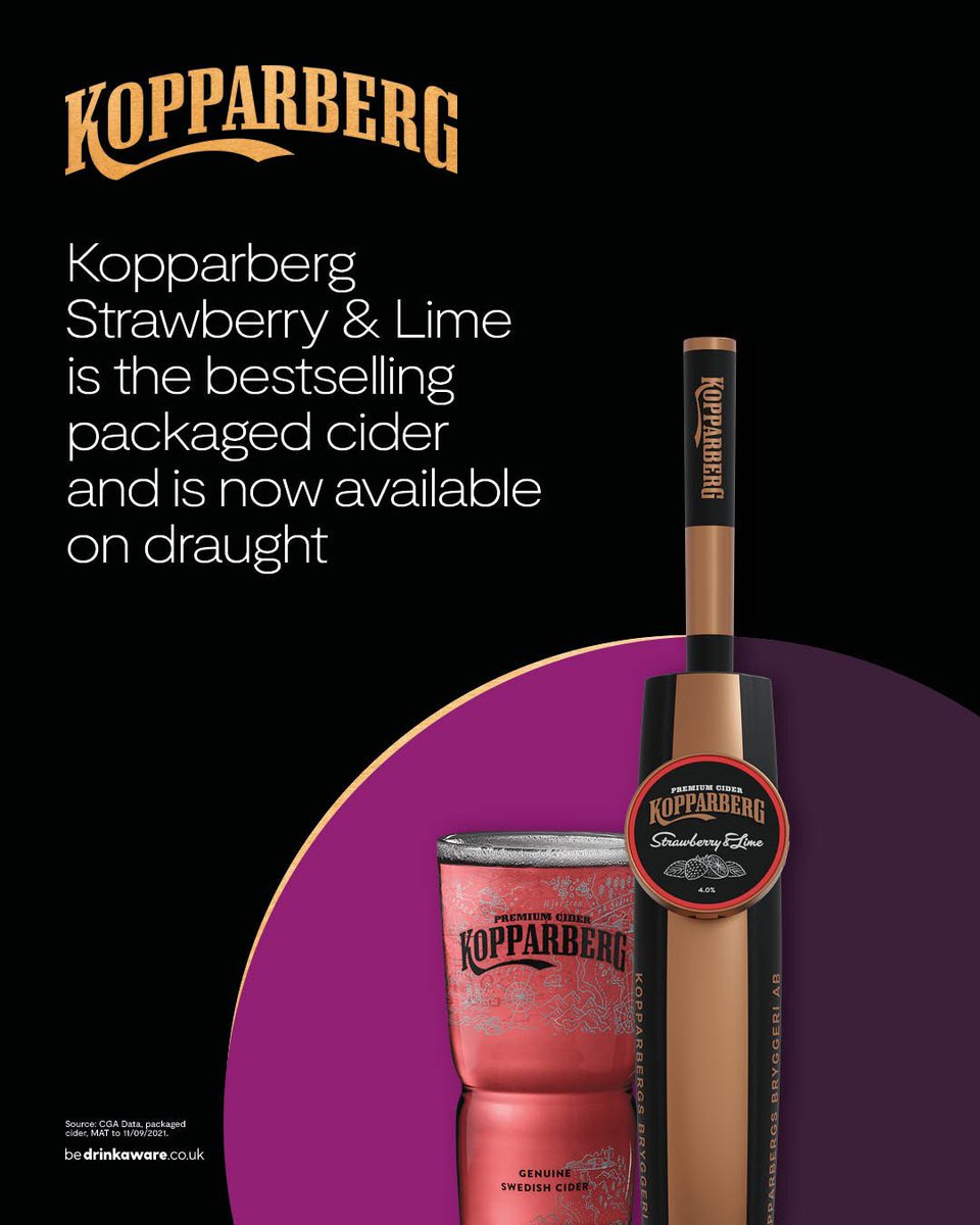 Combining fresh strawberry flavour with the subtle taste of lime, <a href="/KopparbergUK/">kopparberguk</a> Strawberry &amp; Lime Cider packs in maximum fruit refreshment and a revitalising taste.

Now available on draught.