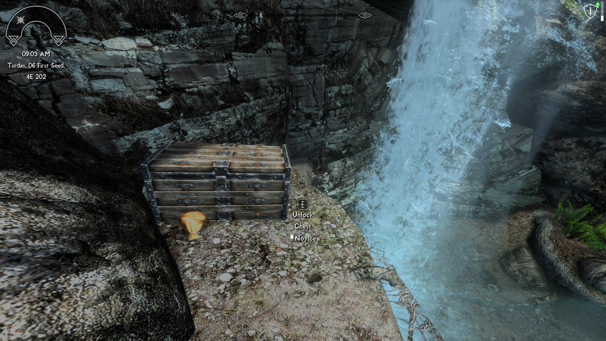 IWaterfall's tweet photo. Waterfall inside Embershard mine

Treasure? Treasure!

What region? Whiterun hold

Quest that brought me here? Before the storm

Aything to kill? Bandits

Anything of note? Cool scafolding https://t.co/3eQ6ysvzW2