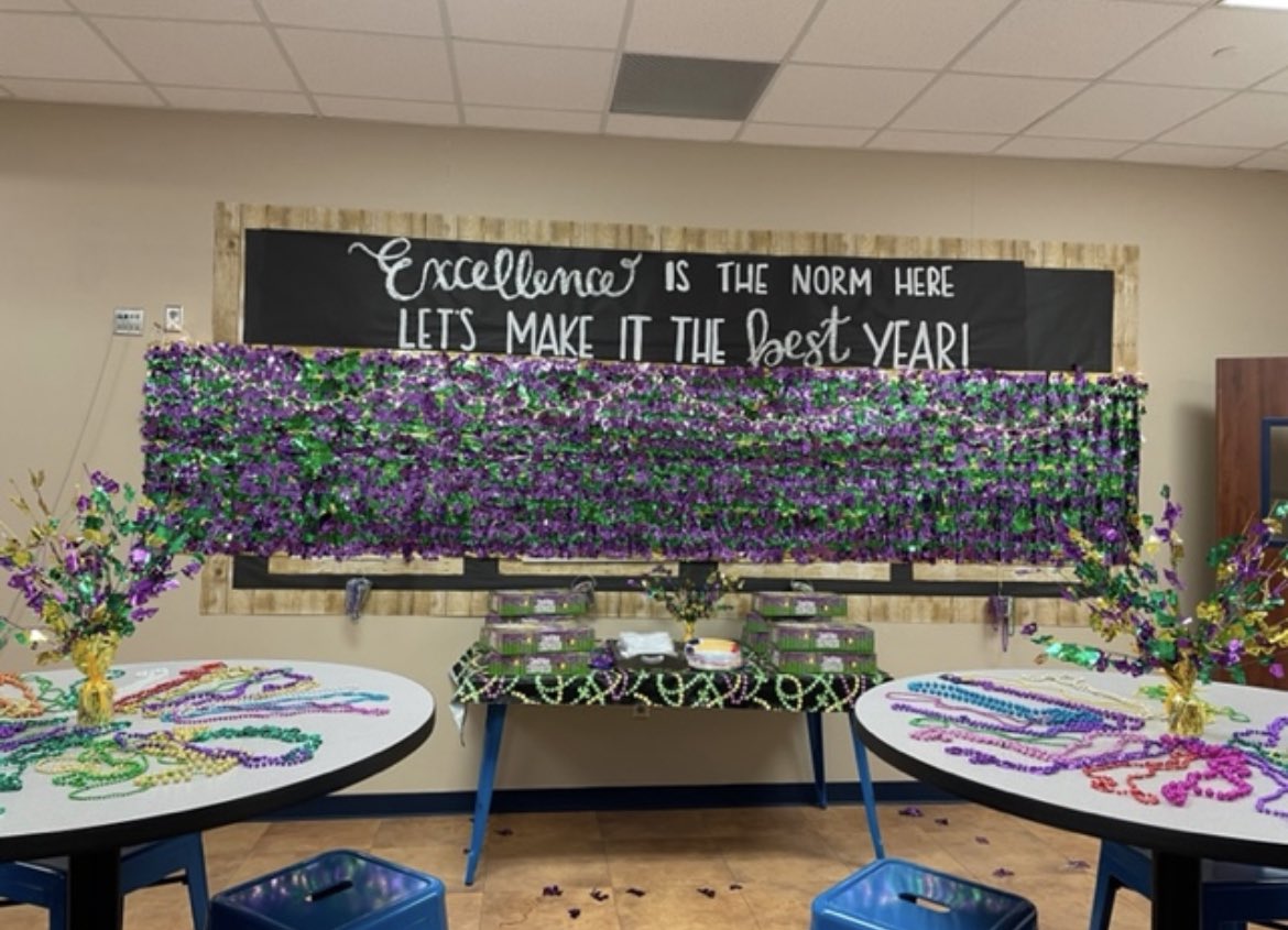 The best way to celebrate Fat Tuesday!! 💚💜 @spartan_speak #7LJHPride