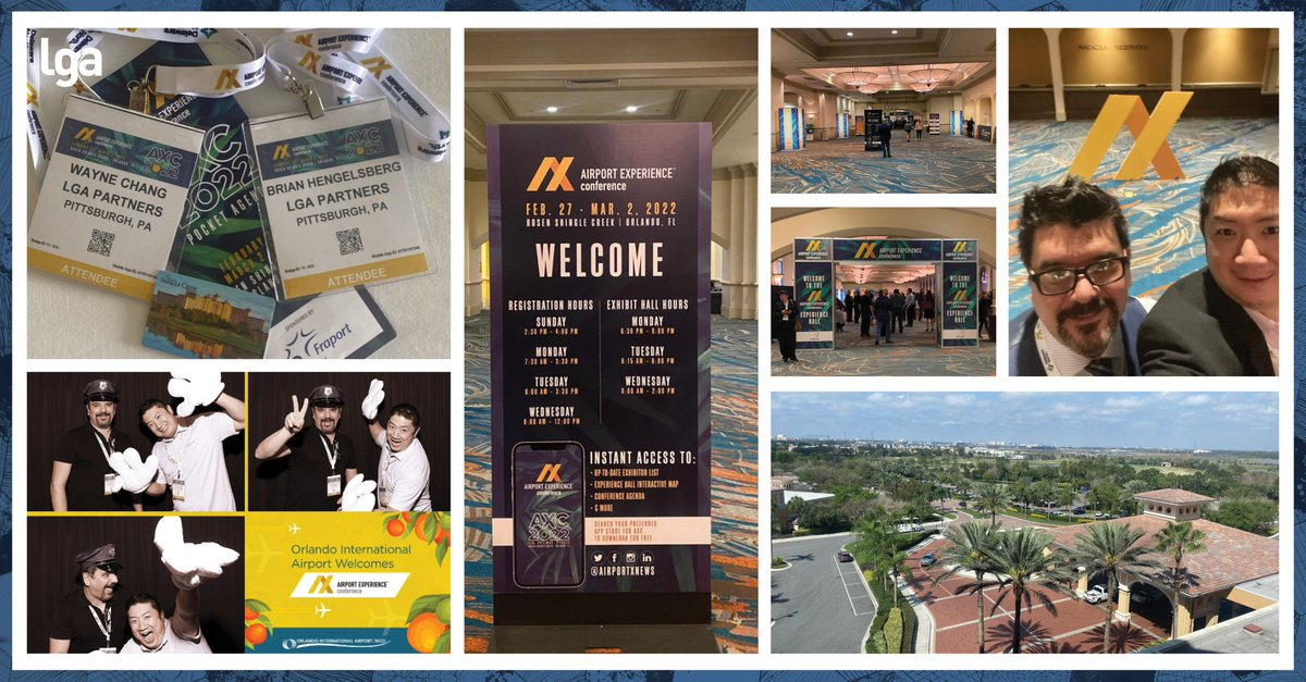 LGA_Partners's tweet photo. Safe to say, we're enjoying our time at the 2022 @airportxnews Conference at the Rosen Shingle Creek in #Orlando, FL. Always great getting to see so many colleagues, clients, and friends all in one place! #AXC22 #Aviation #Architecture #Design #ConcessionsDevelopment https://t.co/pDGCZSL9eH