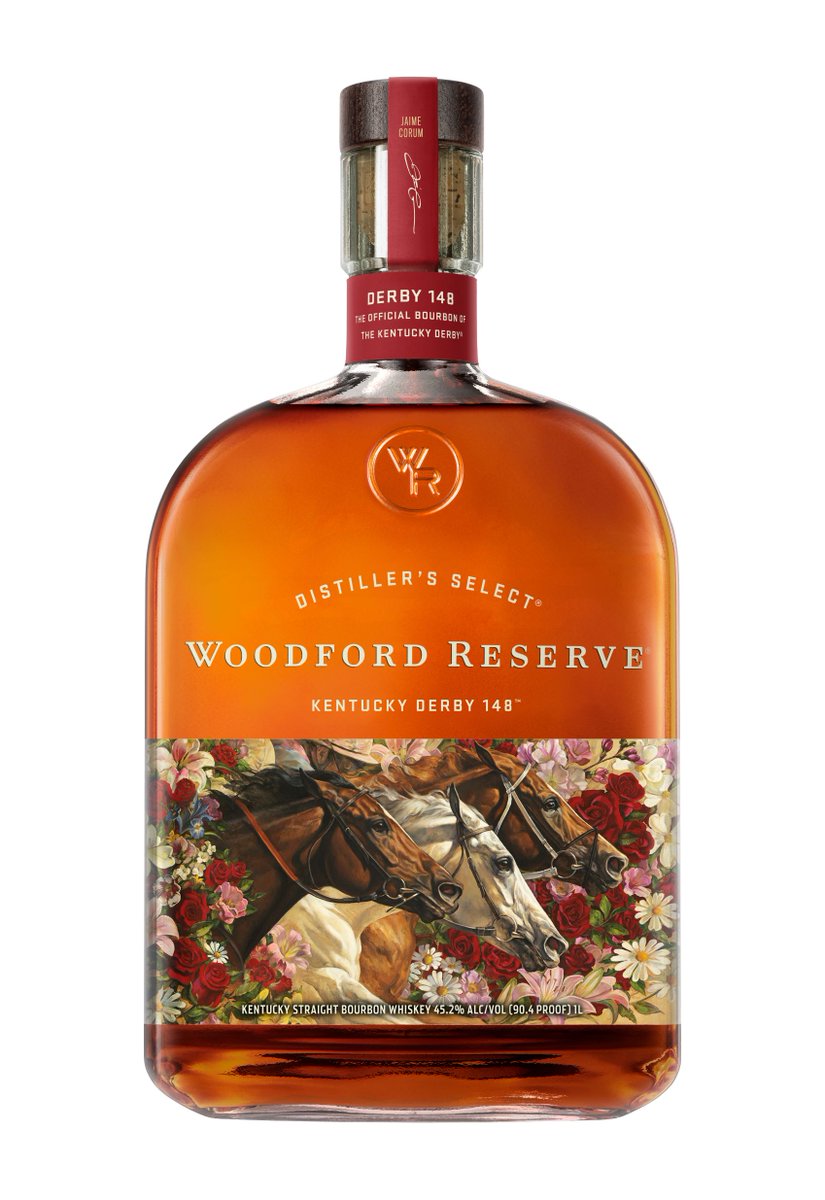 KentuckyDerby's tweet photo. Your first look at the @WoodfordReserve Kentucky Derby 148 bottle! 🌹 https://t.co/AXgAaIHKul