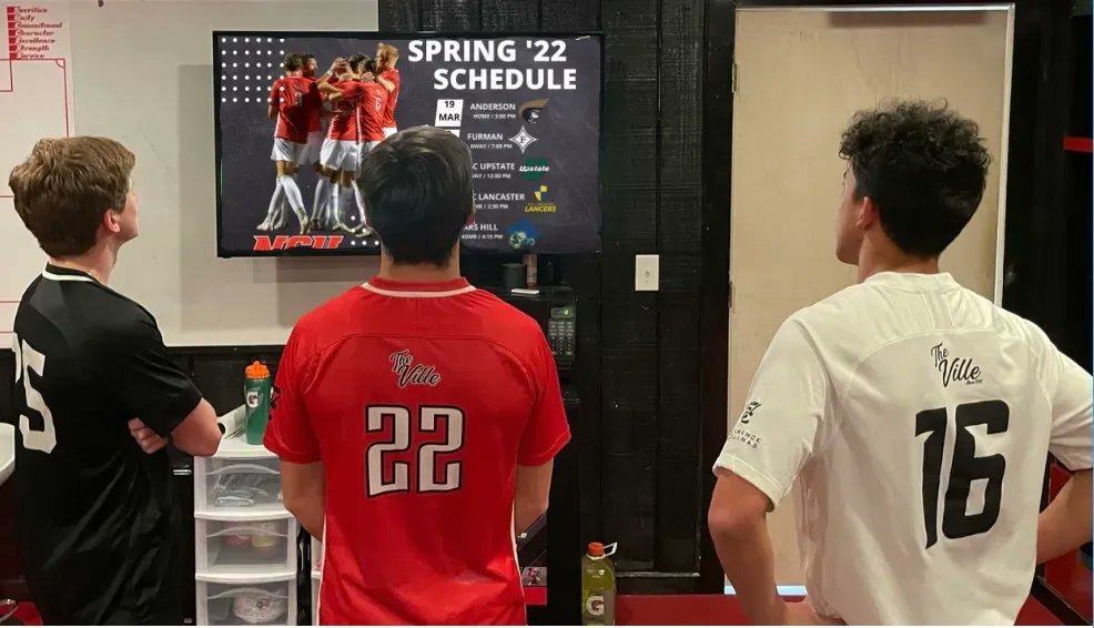 NGUMensSoccer's tweet photo. Waiting on game-day like 🗓️ ⚽️ 

You don't want to miss our first game this spring ➡️ 
March 19th vs Anderson 
3:00pm
📍 Pepsi Stadium at North Greenville University

#gocru https://t.co/XxAWexZi6p