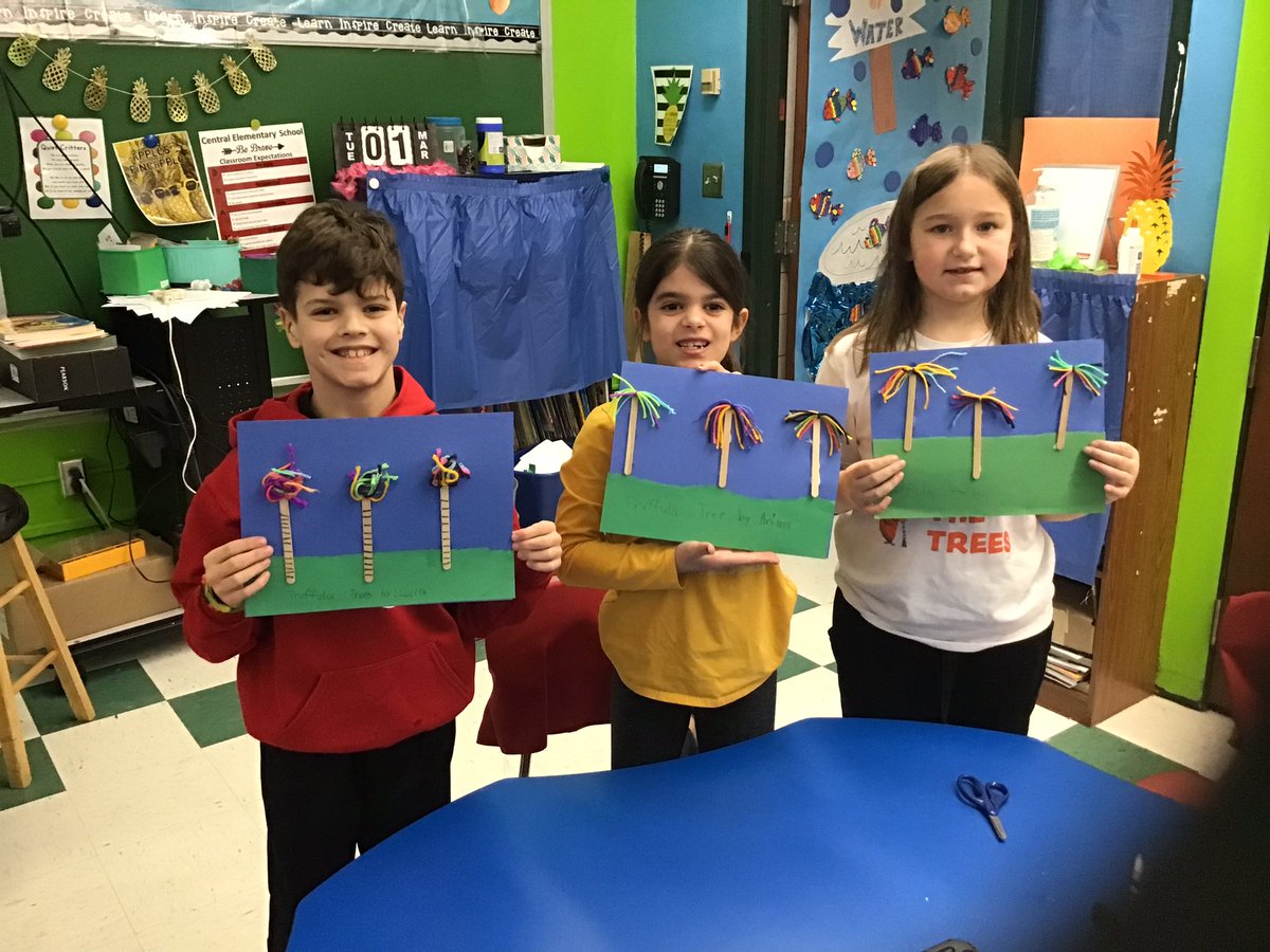 Making our version of Trufulla Trees! #thelorax #ReadAcrossAmericaWeek