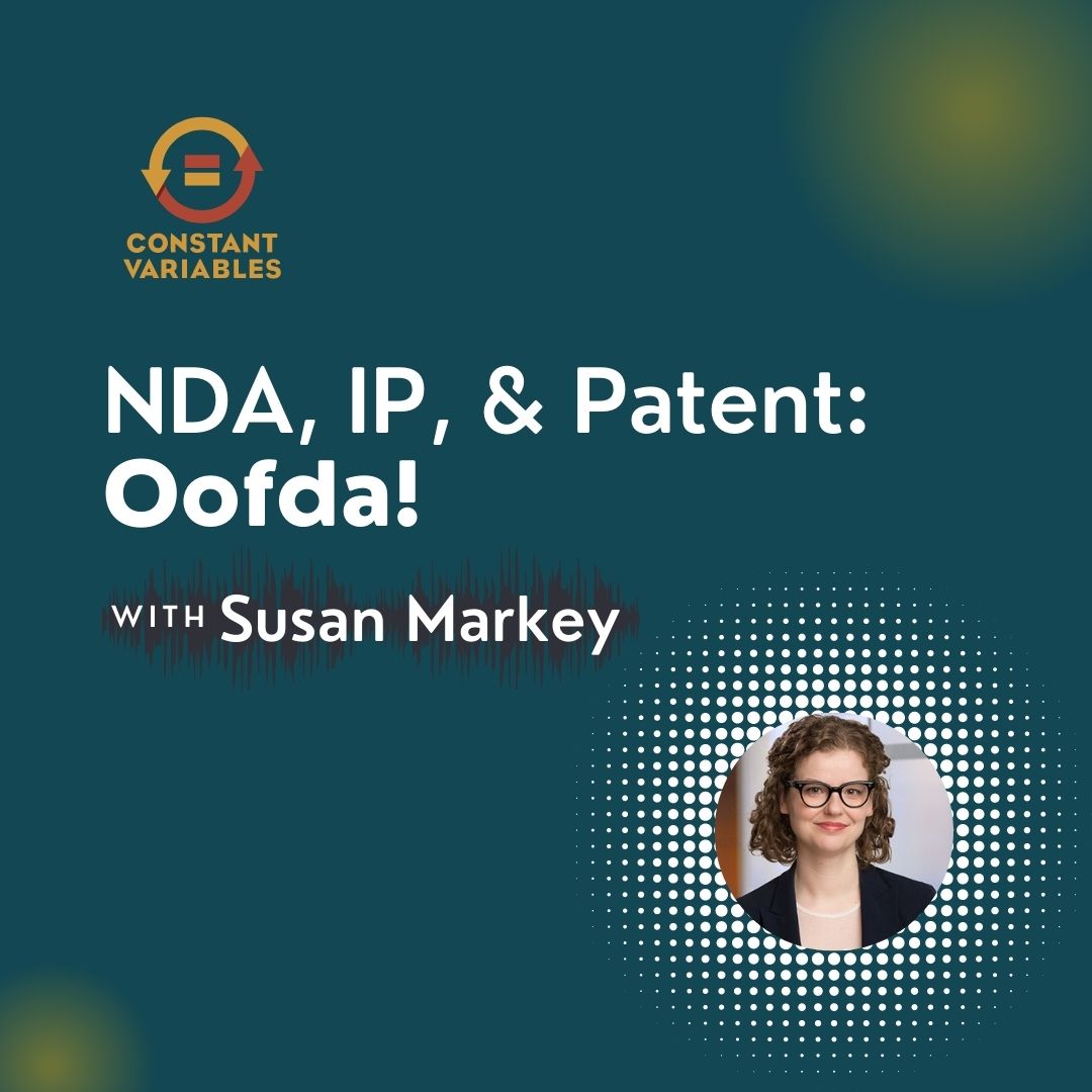 💼 Why is software less patentable than other IP?
💼 Which term in your NDA is most important to define?
💼 Can a computer receive a patent for an AI invention?
💼 Can you protect IP internationally?
<a href="/Maslon/">Maslon LLP</a>'s Susan Markey answers our NDA, IP, &amp; patent ?s: constantvariables.co/episodes/106