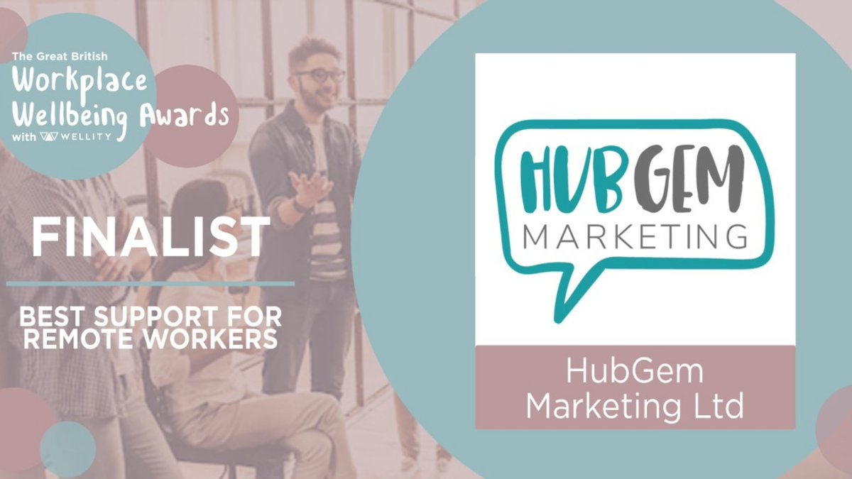HubGemMarketing's tweet photo. Super excited to be attending the Great British Workplace Wellbeing Awards tomorrow night in London! 🥳@gbwwa 

We're so proud to have been made finalists for 'Best Support for Remote Workers' and to be recognised at a national level for our wellbeing initiatives!

For now 🤞🤞🤞 https://t.co/uyGYuHCKKi