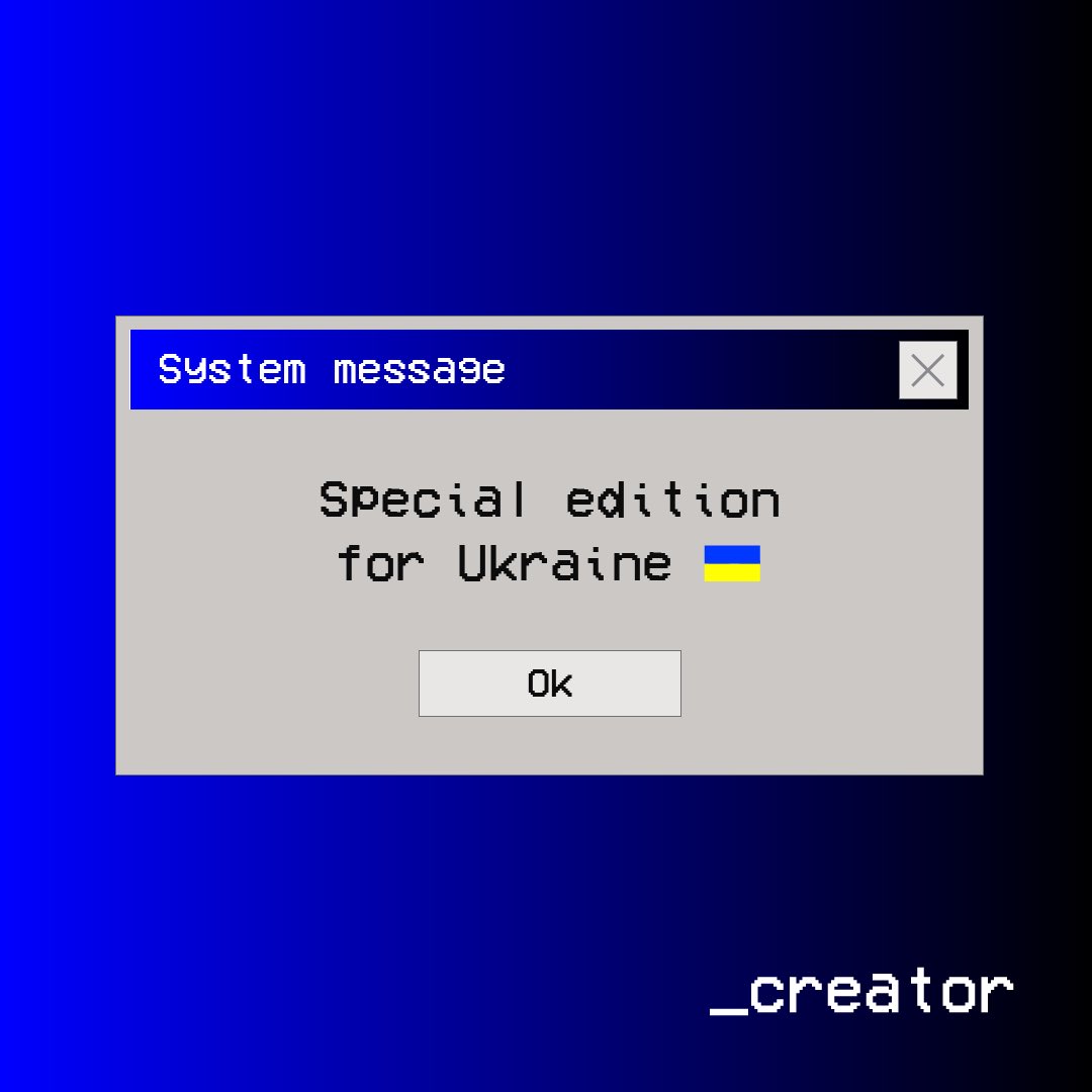 _creator_io's tweet image. We have created a Special Edition for Ukraine with an Ukrainian @Partyowls_io

100% sales will be transferred to Ukrainian Government’s official Ether Wallet… @ukraine 

For the people &amp;amp; the planet. For Peace.

_creator

#nftUkraine #nft #nfts #peace #Wallet #crypto #ether #UE