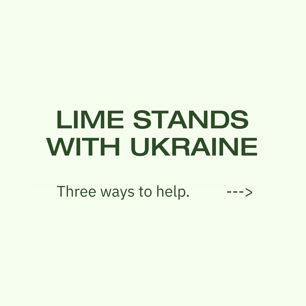 limebike's tweet photo. 🇺🇦Our hearts go out to the Ukrainian people and Lime is committed to helping those impacted by the crisis. Join us and consider supporting through Lime Hero and donating:
@RedCrossUkraine 
@razomforukraine
@save_children 
@CAREGlobal
@ChooseLove
@PAH_org 
https://t.co/cT7UXiQ4da https://t.co/6pEceIImvO