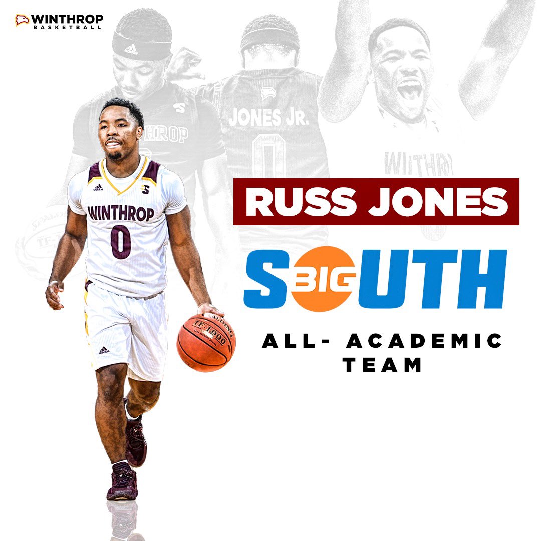 Winthrop_MBB's tweet photo. 2021-2022 Big South All-Academic Team 

@Ballerruss_ 

#ROCKtheHILL https://t.co/R7AiEJmmSp