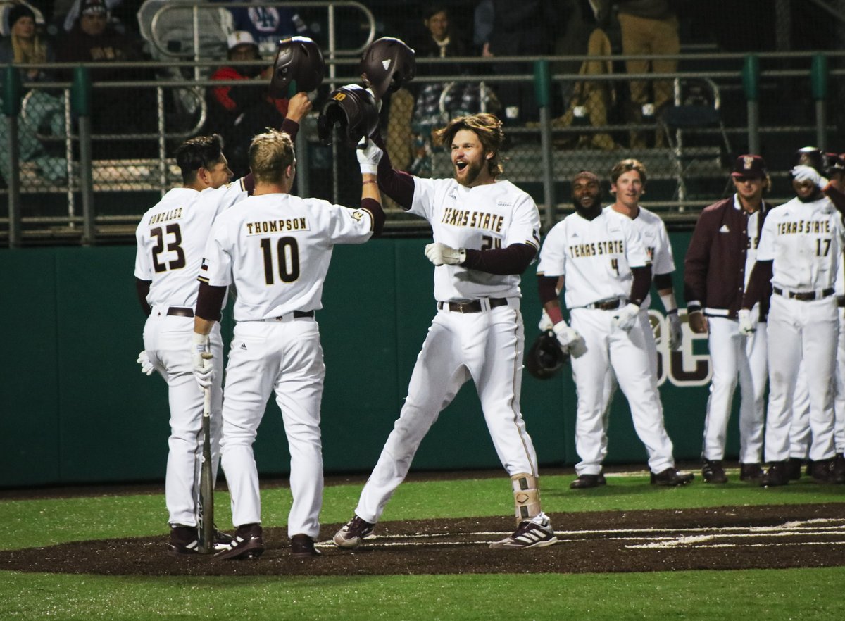 TxStateBobcats's tweet photo. Game day feeling for @TxStateBaseball 🤩

🆚: UTRGV
📍: Bobcat Ballpark
🕝: 6 pm
🎟️: https://t.co/XC5rJBLFZv
📺: https://t.co/Eb5zgVB1sd
📊: https://t.co/2o0AUUHTCm https://t.co/rnxkneuwPB